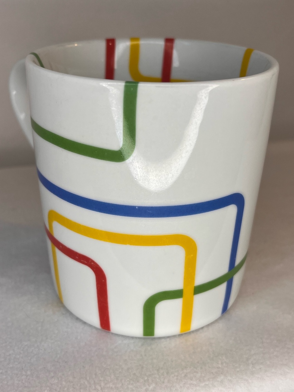 Google Finer - White Ceramic Mug with Red, Yellow, Blue, and Green Accents - Picture 3 of 6